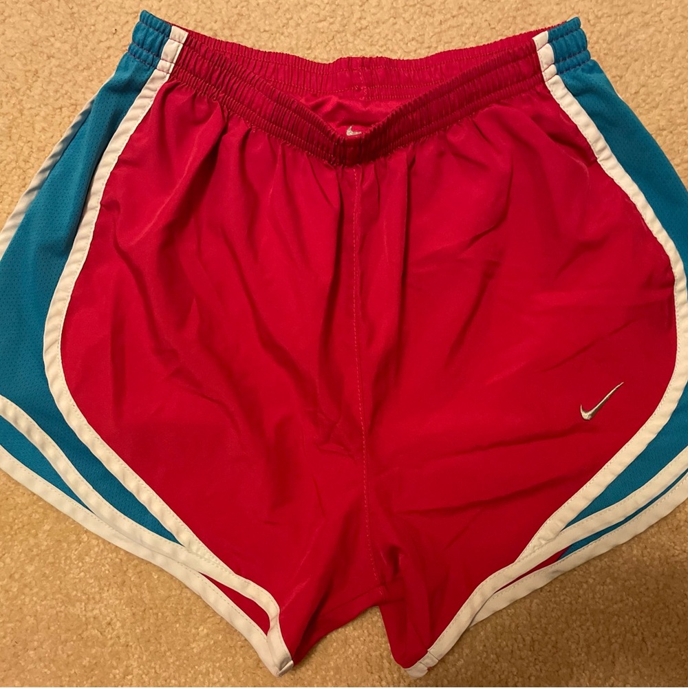 Nike Women's Athletic Shorts in Red and Blue